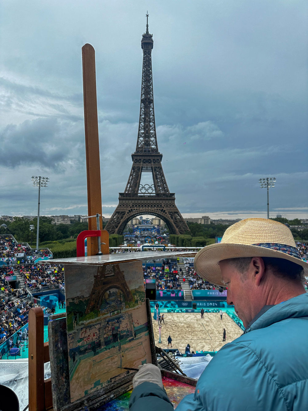 星歐平台注冊:巴黎奧運會丨在埃菲爾鉄塔下畫沙灘排球