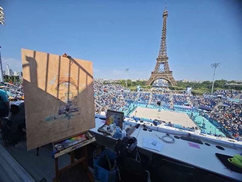 星歐平台注冊:巴黎奧運會丨在埃菲爾鉄塔下畫沙灘排球